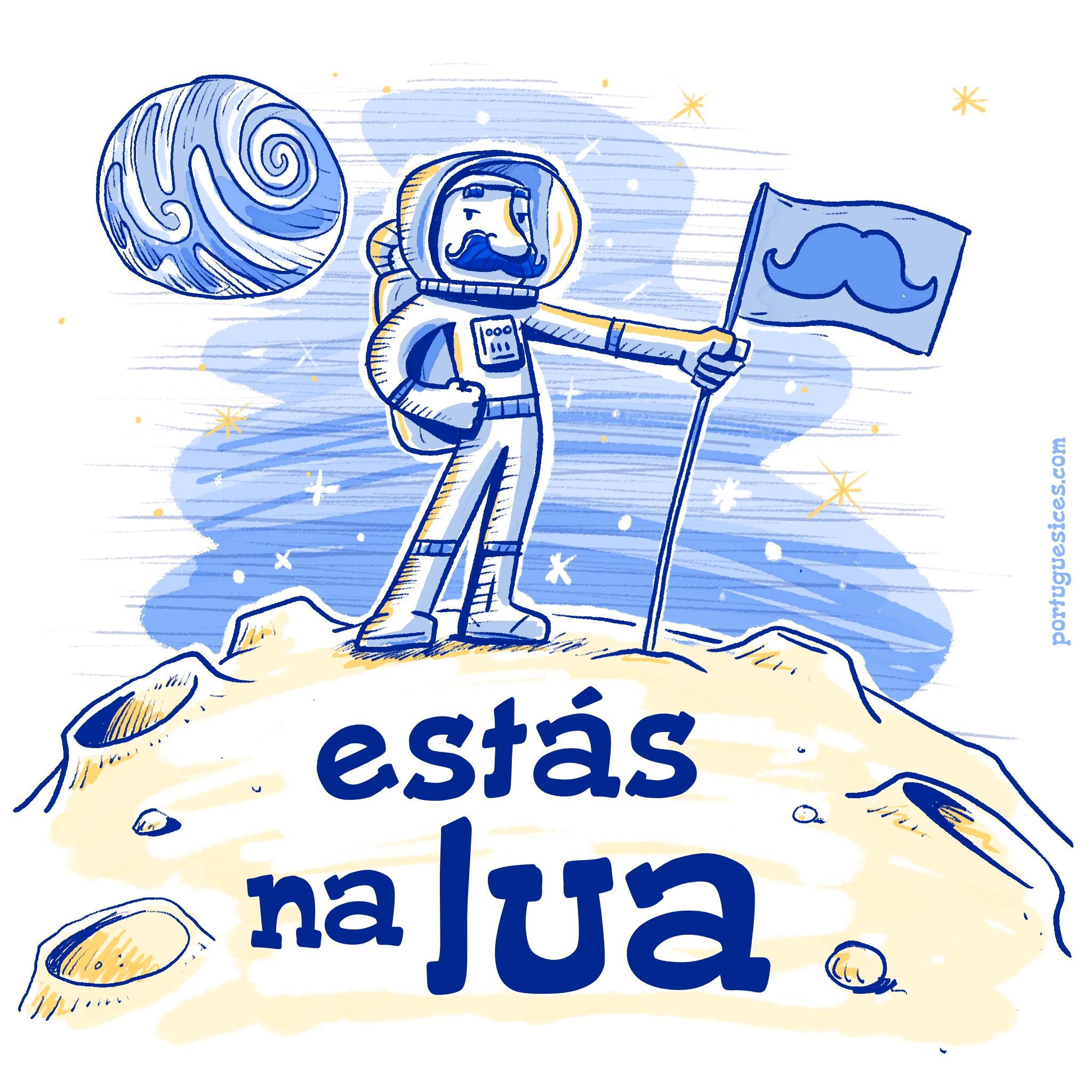 está na lua